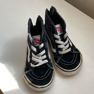 Vans Kids Black and White High-Top Sneakers